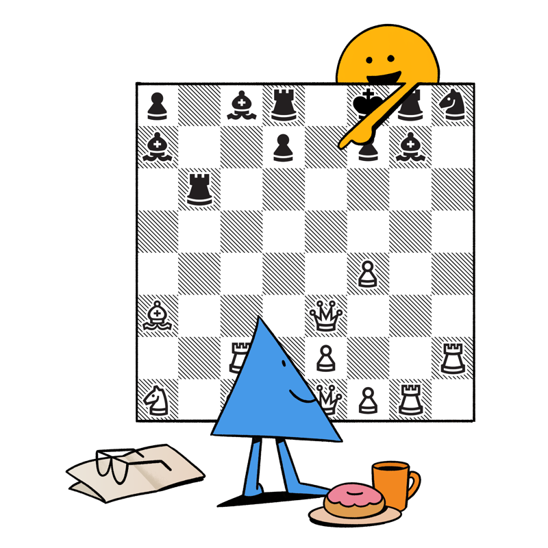 Really Bad Chess Concept Art (Puzzmo): Illustration by Angie Wang