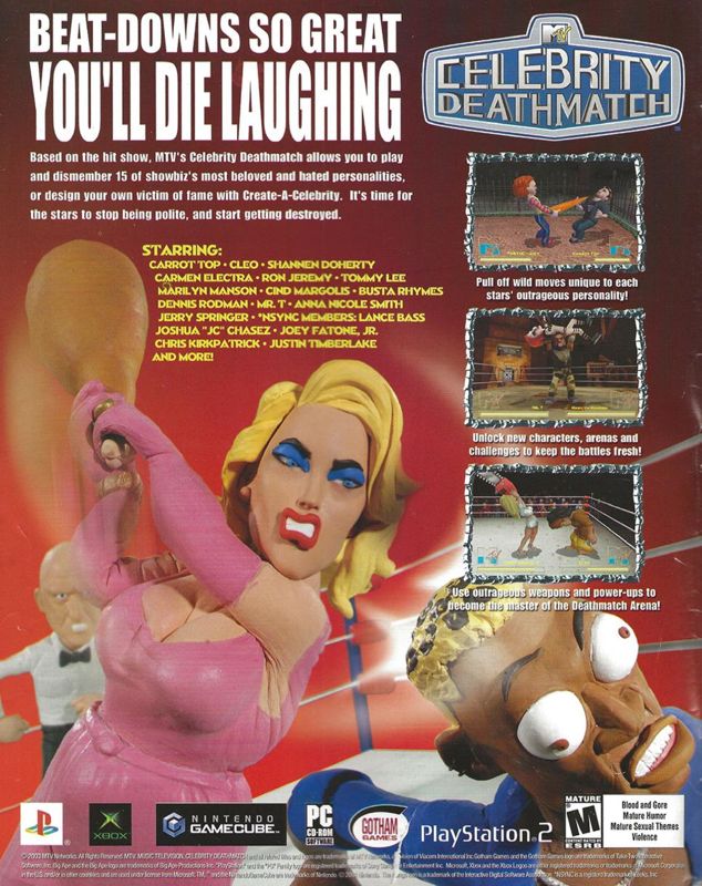 MTV Celebrity Deathmatch Magazine Advertisement (Magazine Advertisements): WWE Smackdown Magazine (U.S.) Issue #1 2003
