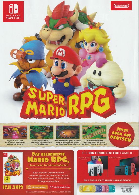 Super Mario RPG Magazine Advertisement (Magazine Advertisements): GameStar (Germany), Issue 12/2023