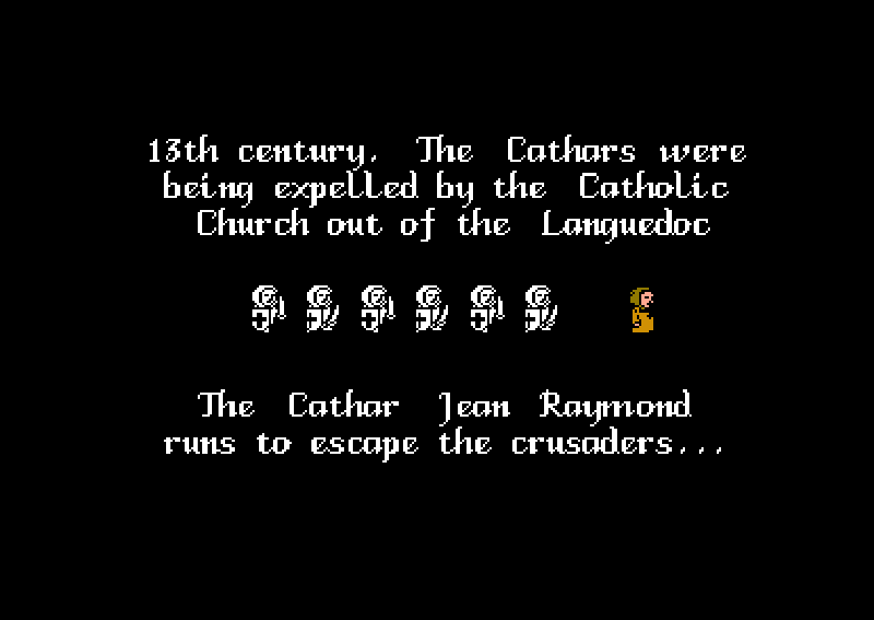 l'Abbaye des Morts Screenshot (doublesidedgames.com (Commodore 64 release))