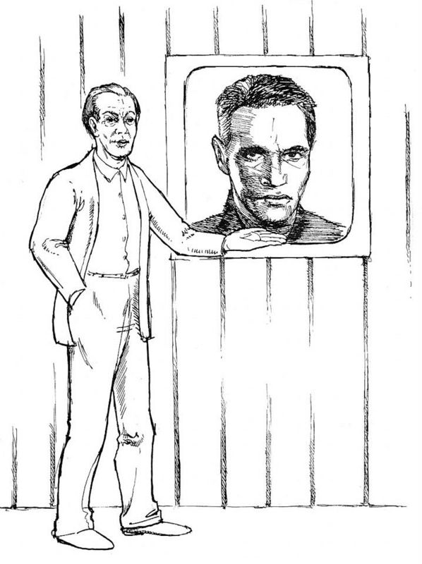 Total Recall Concept Art ('Total Recall' design items): A drawing by Steve Cain drawn in preparation of a major revamp of the design by Simon Butler after a disastrous initial design.