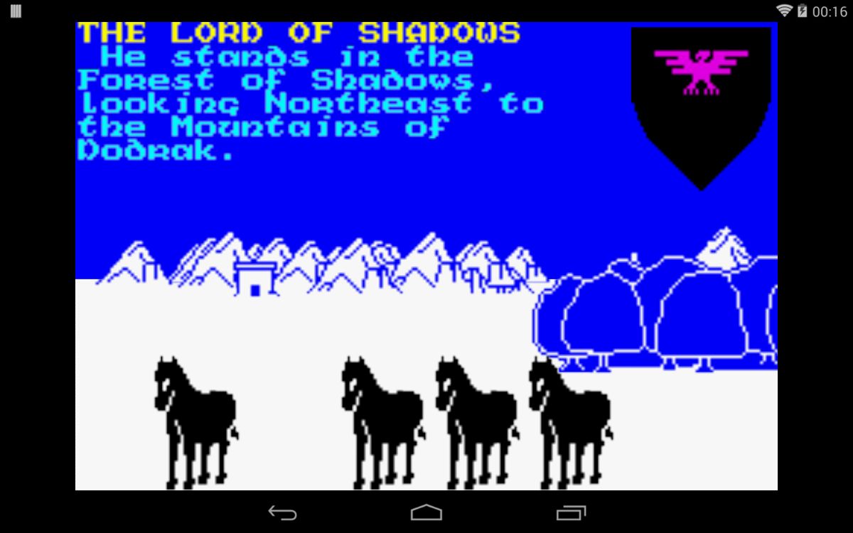 The Lords of Midnight Screenshot (Google Play store)