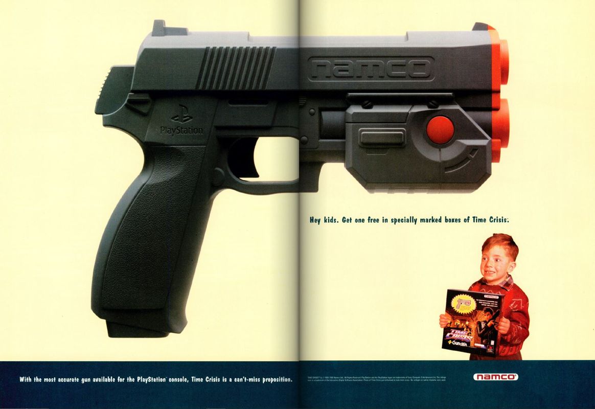 Time Crisis Magazine Advertisement (Magazine Advertisements): Official U.S. PlayStation Magazine (United States), Volume 1 Issue 1 (October 1997)