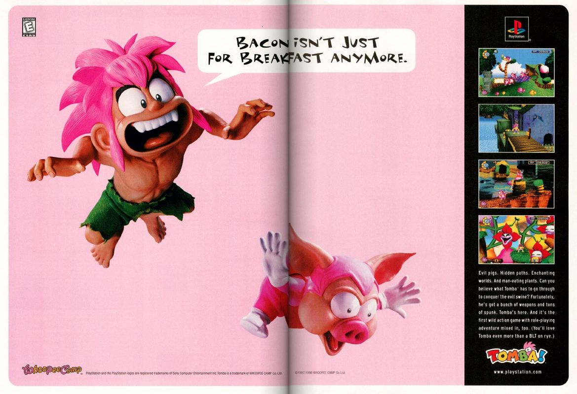 Tomba! Magazine Advertisement (Magazine Advertisements): Official U.S. PlayStation Magazine (United States), Volume 1 Issue 11 (August 1998)
