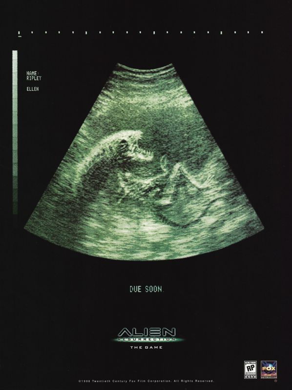 Alien: Resurrection Magazine Advertisement (Magazine Advertisements): Official U.S. PlayStation Magazine (United States), Volume 2 Issue 1 (October 1998)