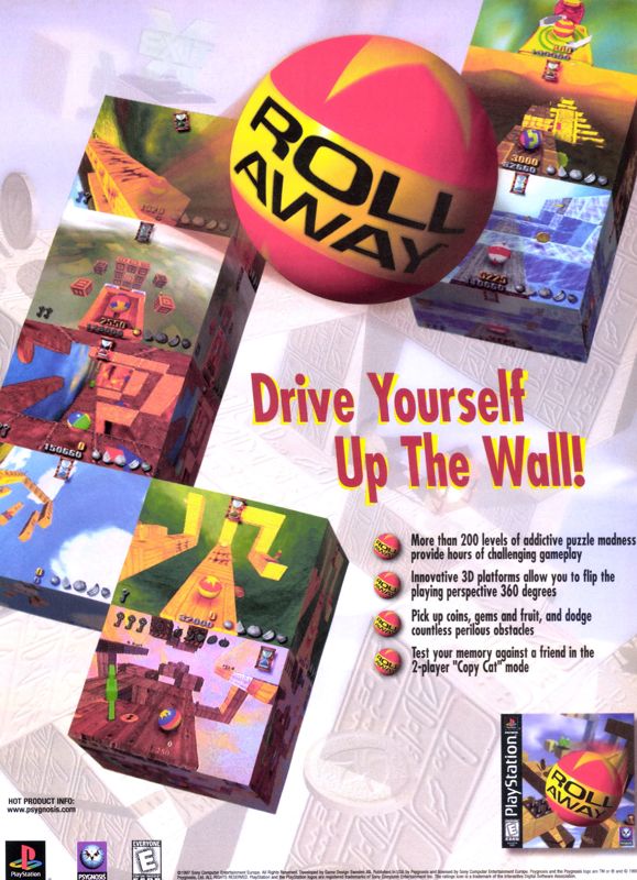 Roll Away Magazine Advertisement (Magazine Advertisements): Official U.S. PlayStation Magazine (United States), Volume 2 Issue 2 (November 1998)