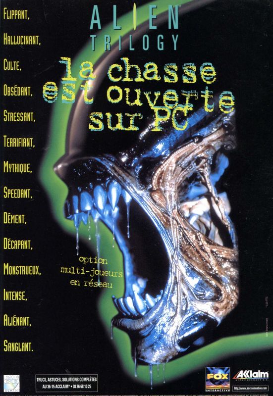 Alien Trilogy Magazine Advertisement (Magazine Advertisements): PC Player (France), Issue 033 (December 1996)