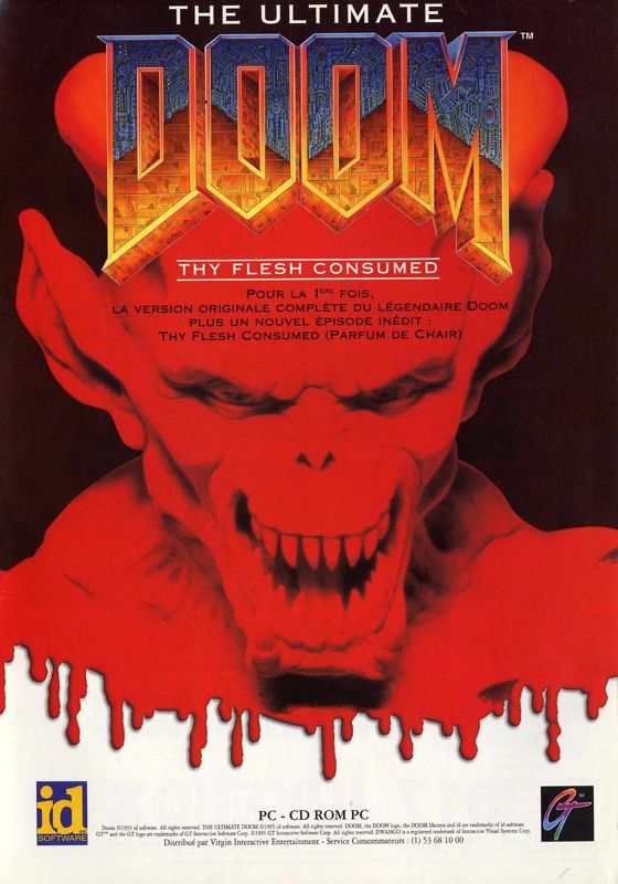 The Ultimate Doom Magazine Advertisement (Magazine Advertisements): PC Player (France), Issue 024 (September 1995)