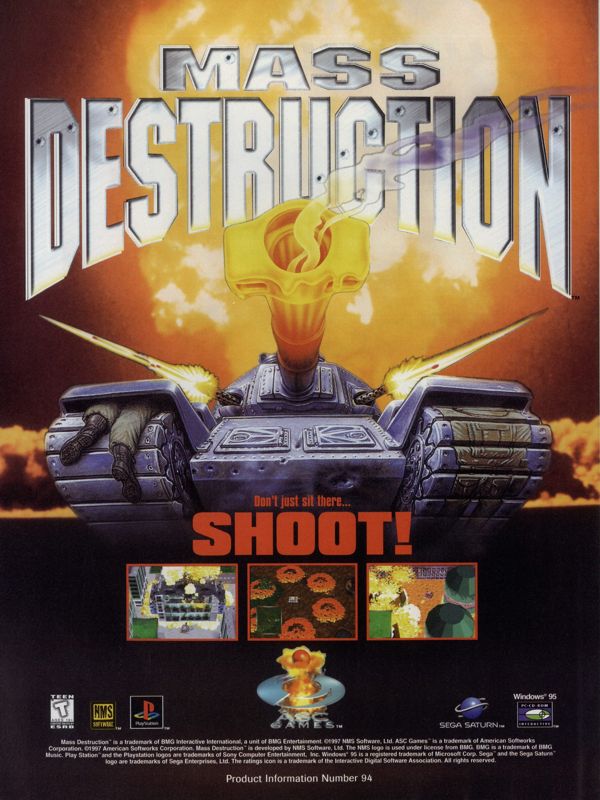 Mass Destruction Magazine Advertisement (Magazine Advertisements): PC Gamer (USA), Issue 11/1997