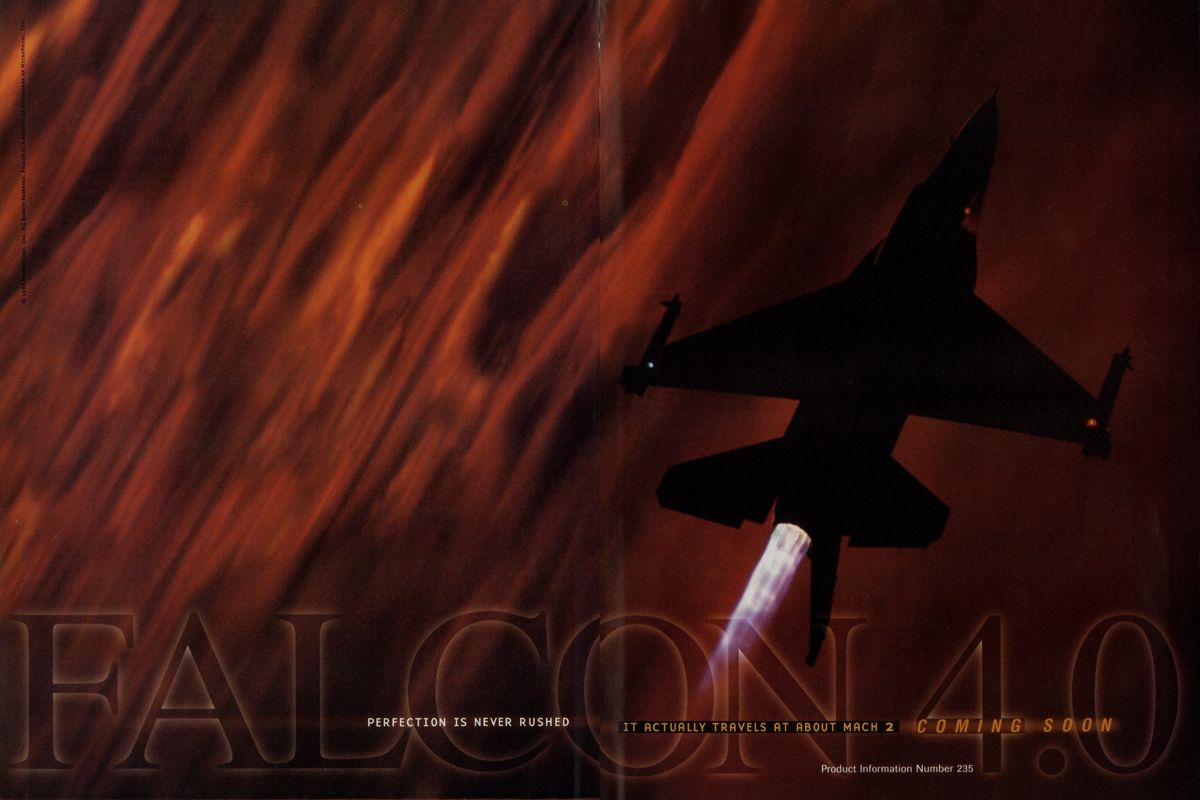 Falcon 4.0 Magazine Advertisement (Magazine Advertisements): PC Gamer (USA), Issue 11/1997