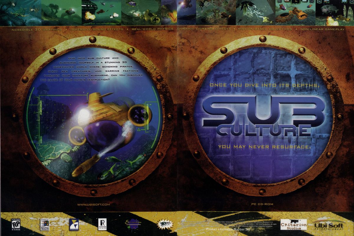 Sub Culture Magazine Advertisement (Magazine Advertisements): PC Gamer (USA), Issue 11/1997