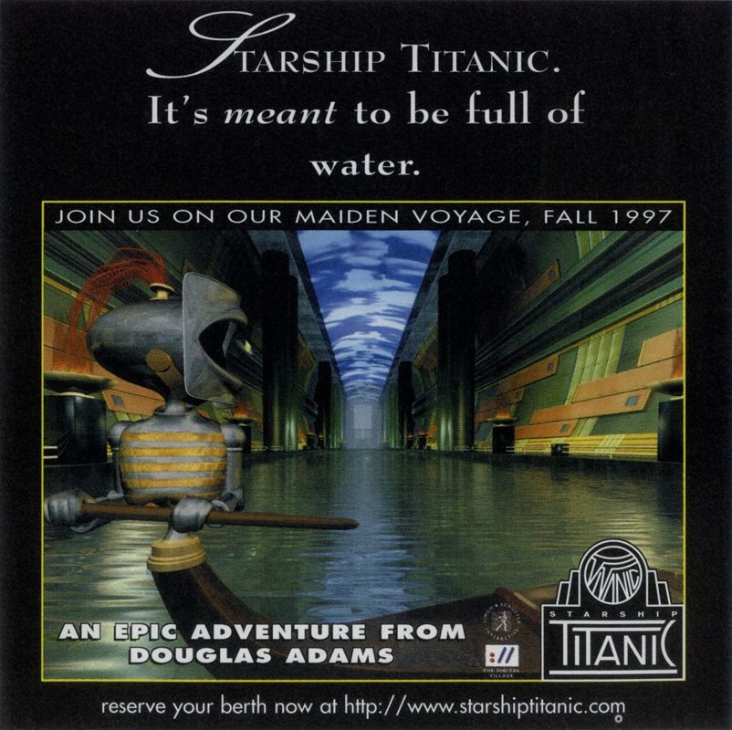 Starship Titanic Magazine Advertisement (Magazine Advertisements): PC Gamer (USA), Issue 11/1997