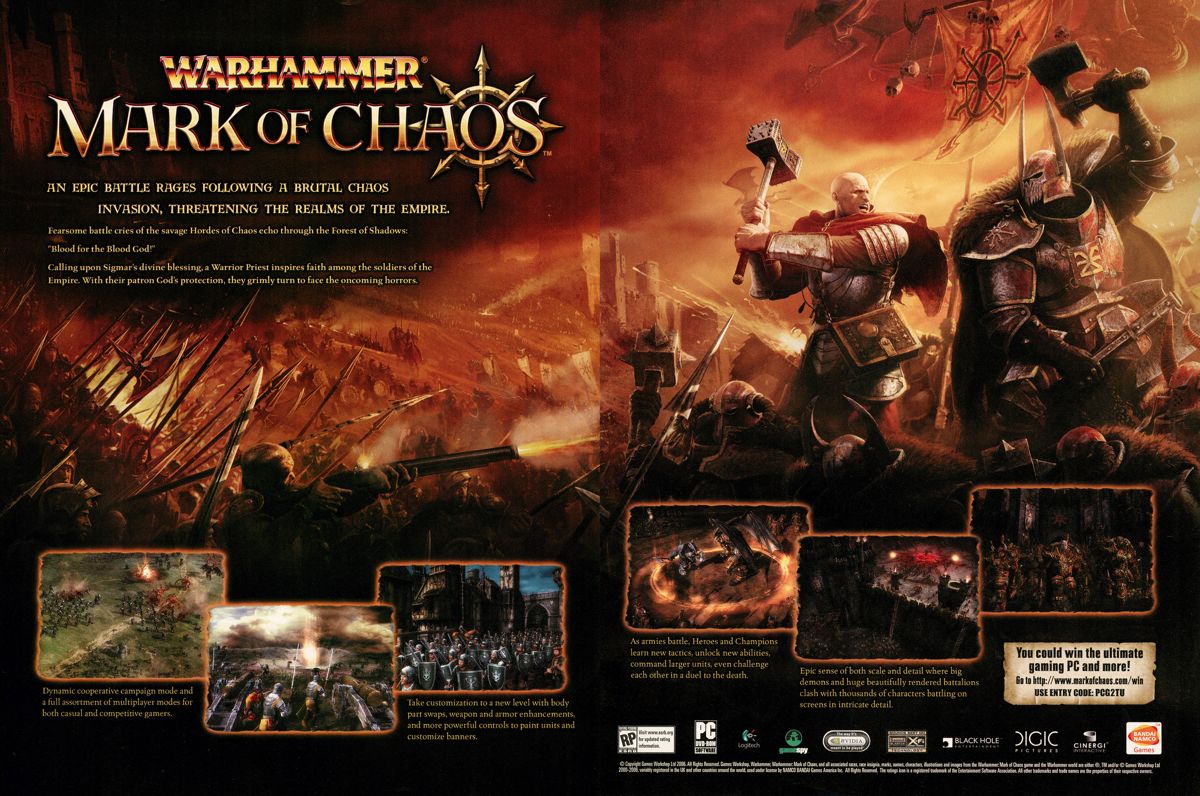 Warhammer: Mark of Chaos Magazine Advertisement (Magazine Advertisements): PC Gamer (USA), Issue 12/2006