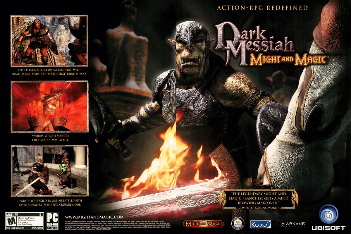 Dark Messiah: Might and Magic Magazine Advertisement (Magazine Advertisements): PC Gamer (USA), Issue 12/2006