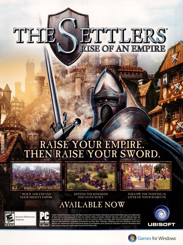 The Settlers: Rise of an Empire Magazine Advertisement (Magazine Advertisements): PC Gamer (USA), Issue 12/2007