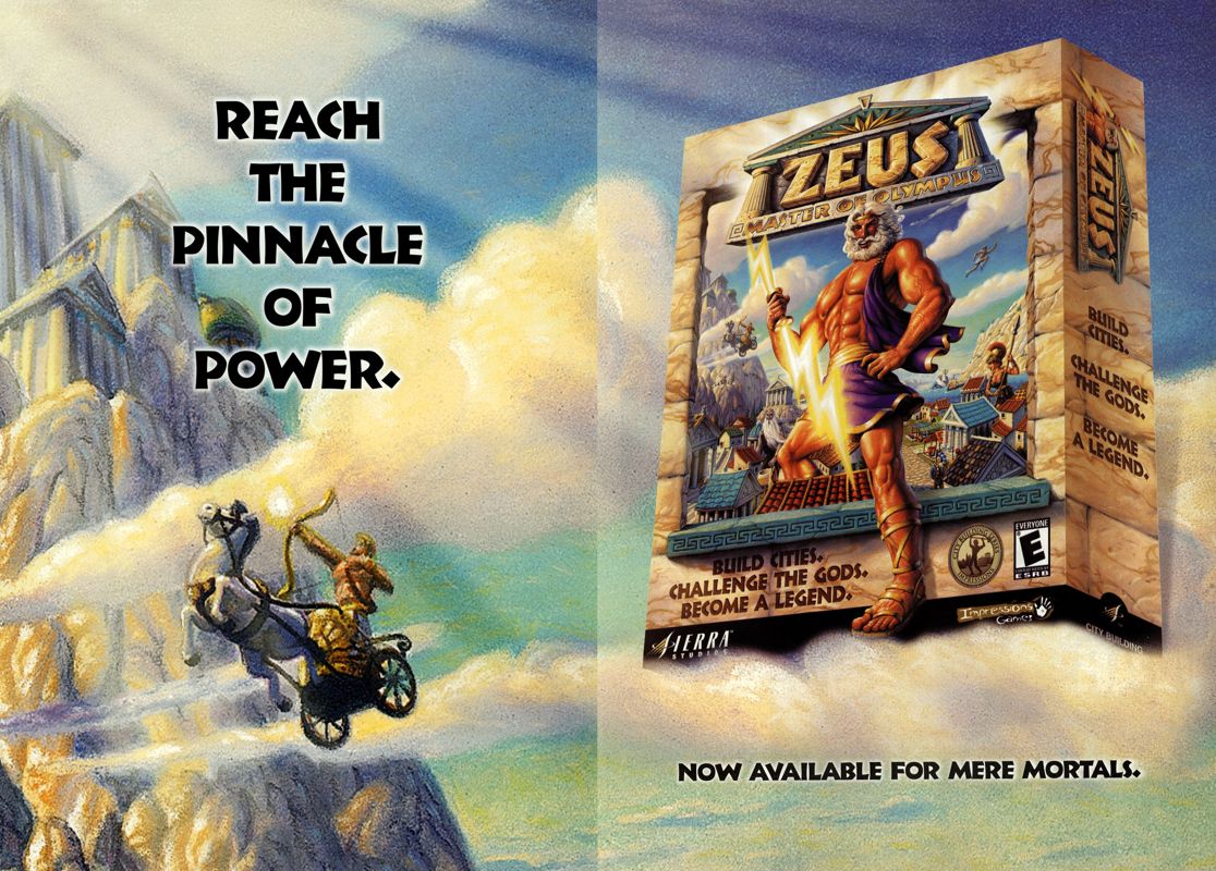 Zeus: Master of Olympus Magazine Advertisement (Magazine Advertisements): PC Gamer (USA), Issue 12/2000