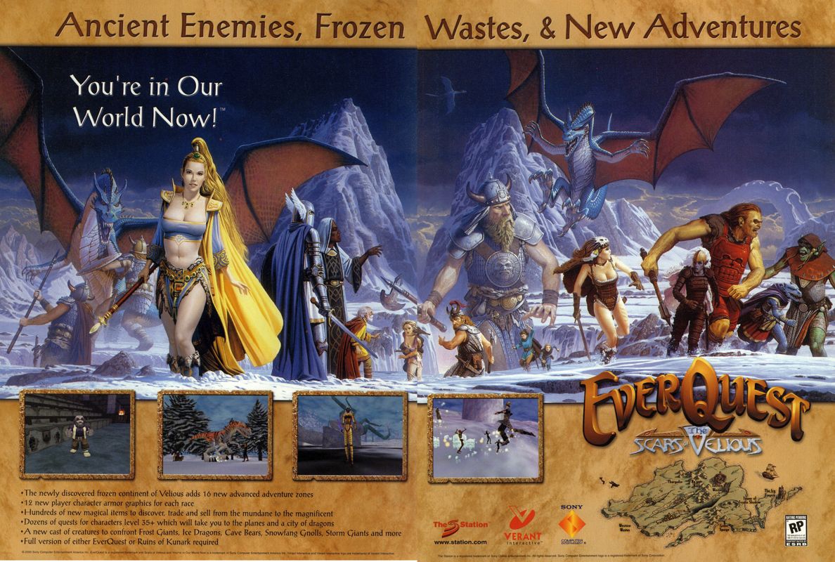 EverQuest: The Scars of Velious Magazine Advertisement (Magazine Advertisements): PC Gamer (USA), Issue 12/2000