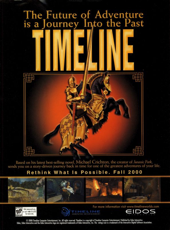 Timeline Magazine Advertisement (Magazine Advertisements): PC Gamer (USA), Issue 12/2000