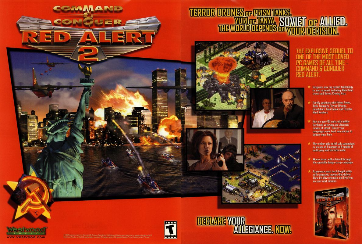 Command & Conquer: Red Alert 2 Magazine Advertisement (Magazine Advertisements): PC Gamer (USA), Issue 12/2000