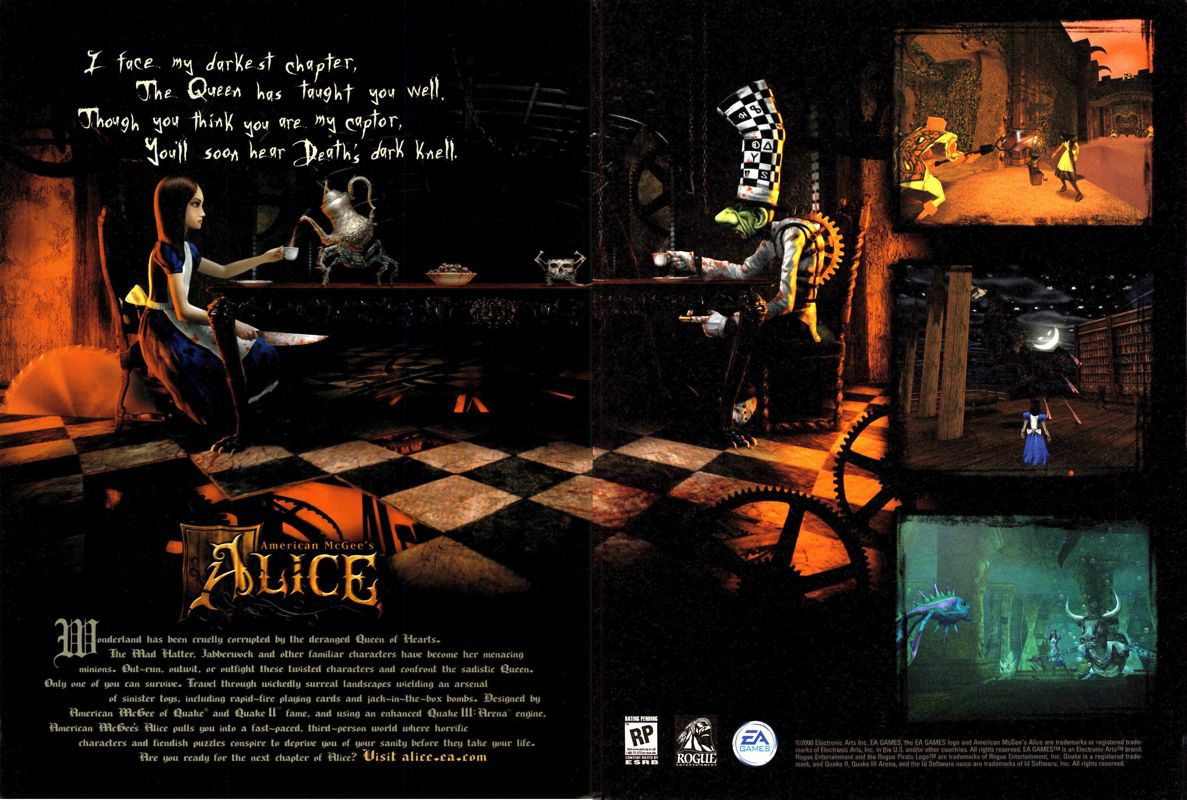 American McGee's Alice Magazine Advertisement (Magazine Advertisements): PC Gamer (USA), Issue 12/2000