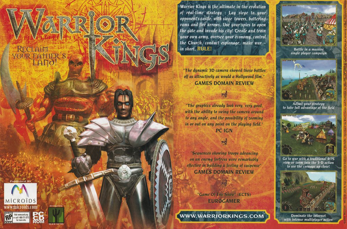 Warrior Kings Magazine Advertisement (Magazine Advertisements): PC Gamer (USA), Issue 12/2001