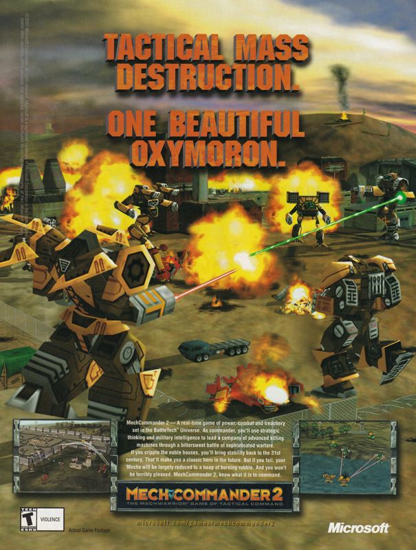 Mech Commander 2 Magazine Advertisement (Magazine Advertisements): PC Gamer (USA), Issue 12/2001