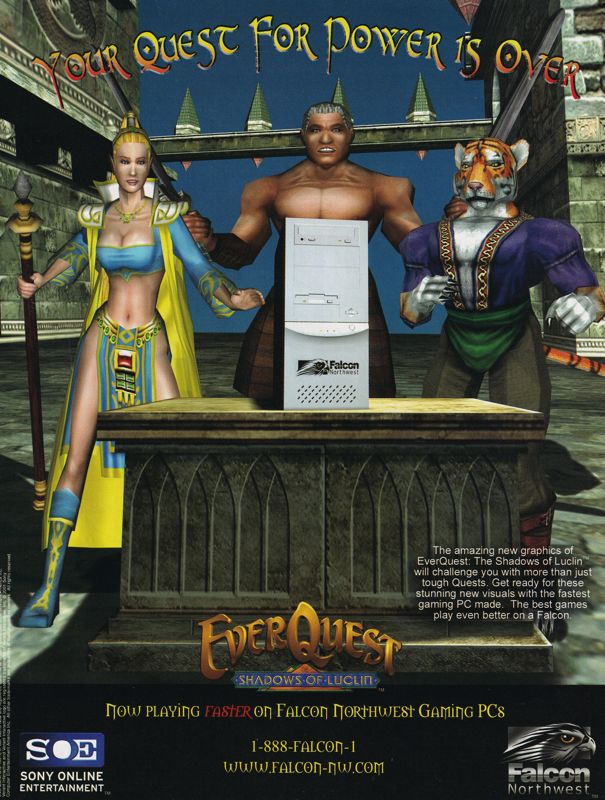 EverQuest: The Shadows of Luclin Magazine Advertisement (Magazine Advertisements): PC Gamer (USA), Issue 12/2001