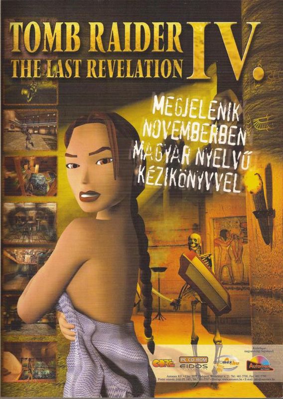 Tomb Raider: The Last Revelation Magazine Advertisement (Magazine Advertisements): GameStar (Hungary), Issue 11/1999 Page 31