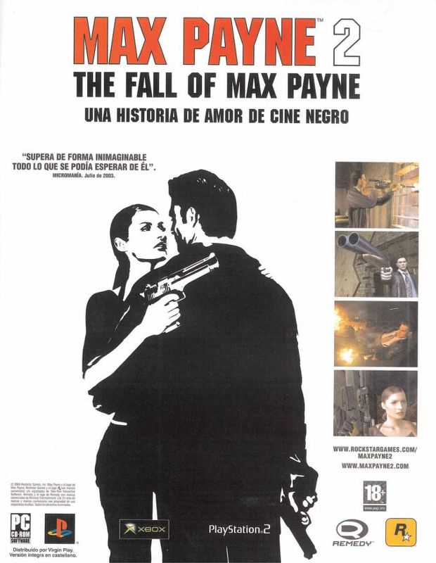 Max Payne 2: The Fall of Max Payne Magazine Advertisement (Magazine Advertisements): Micromania (Spain), Issue 106 (February 2004) Page 29