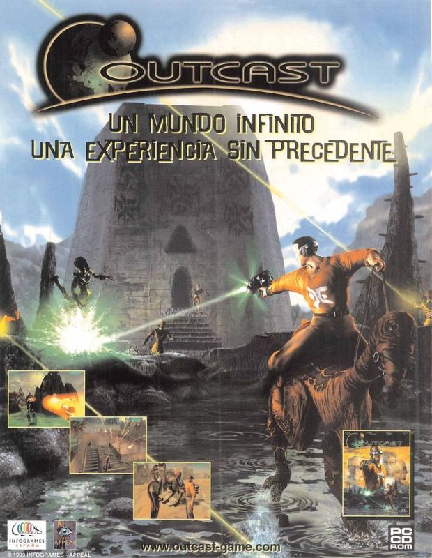 Outcast Magazine Advertisement (Magazine Advertisements): Micromania (Spain), Issue 54 (July 1999) Page 7