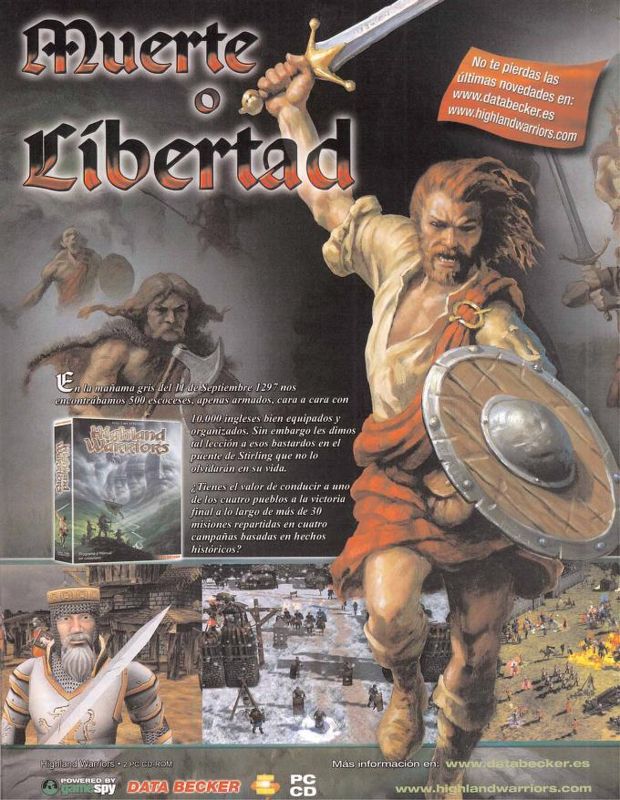 Highland Warriors Magazine Advertisement (Magazine Advertisements): Micromania (Spain), Issue 100 (August 2003) Page 79