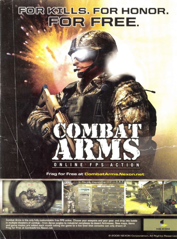 Combat Arms Magazine Advertisement (Magazine Advertisements): PC Gamer (USA), Issue 08/2008