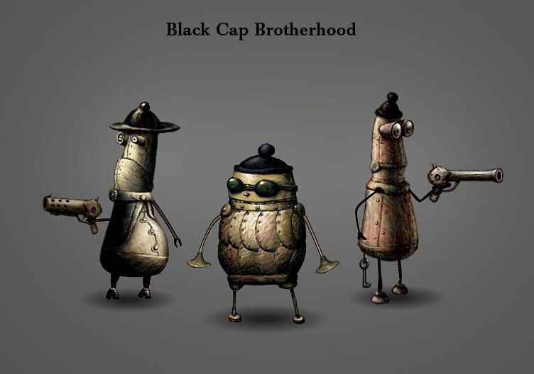 Machinarium (Collector's Edition) Concept Art (GOG Downloadable Extras (2012)): Black Cap Brotherhood