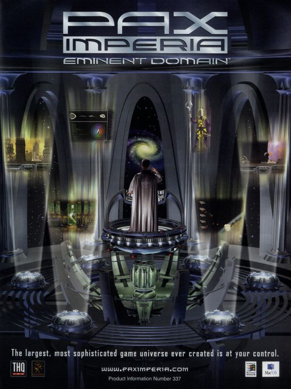 Pax Imperia: Eminent Domain Magazine Advertisement (Magazine Advertisements): PC Gamer (USA), Issue 11/1997