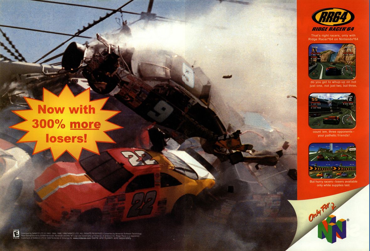 Ridge Racer 64 Magazine Advertisement (Magazine Advertisements): NextGen (United States), Issue #62 (February 2000)