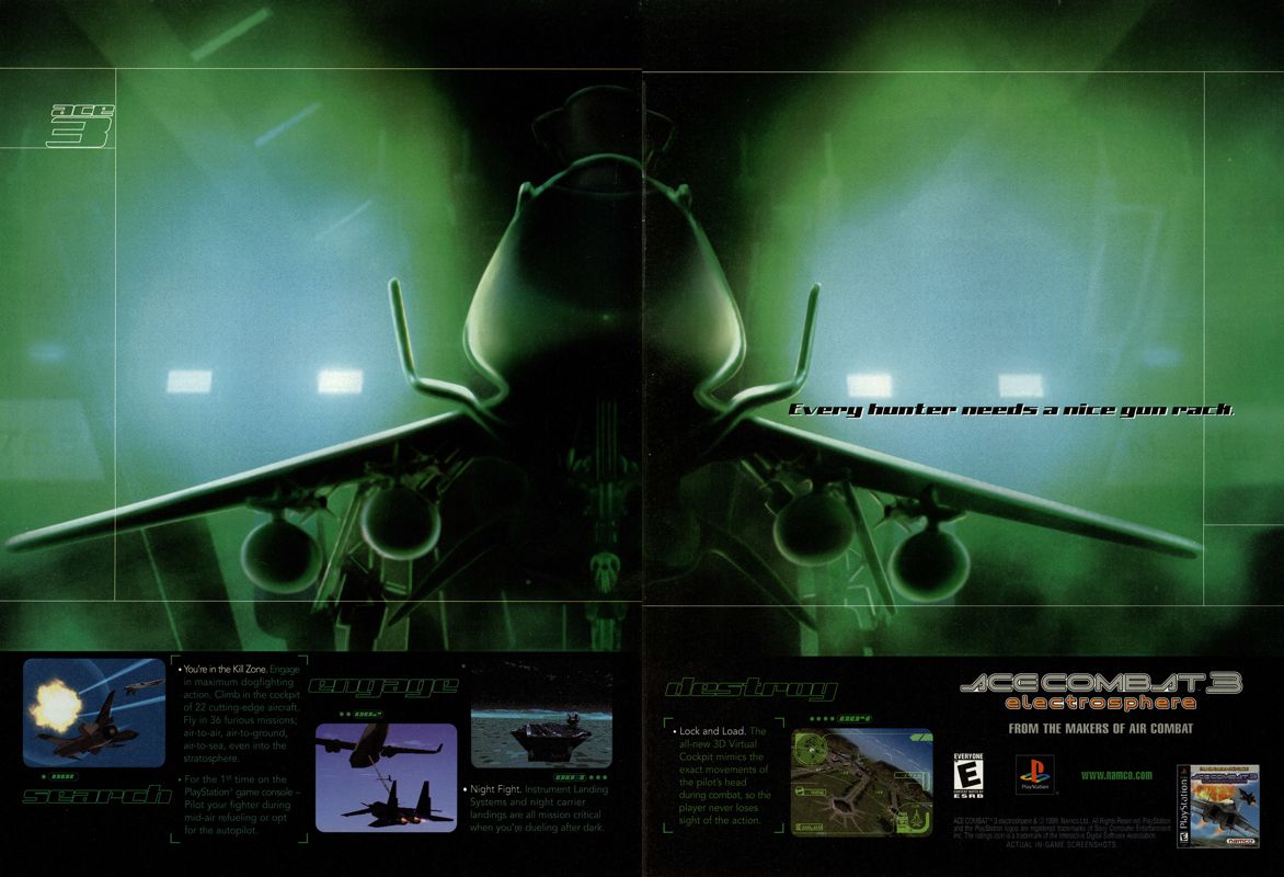 Ace Combat 3: Electrosphere Magazine Advertisement (Magazine Advertisements): NextGen (United States), Issue #62 (February 2000)