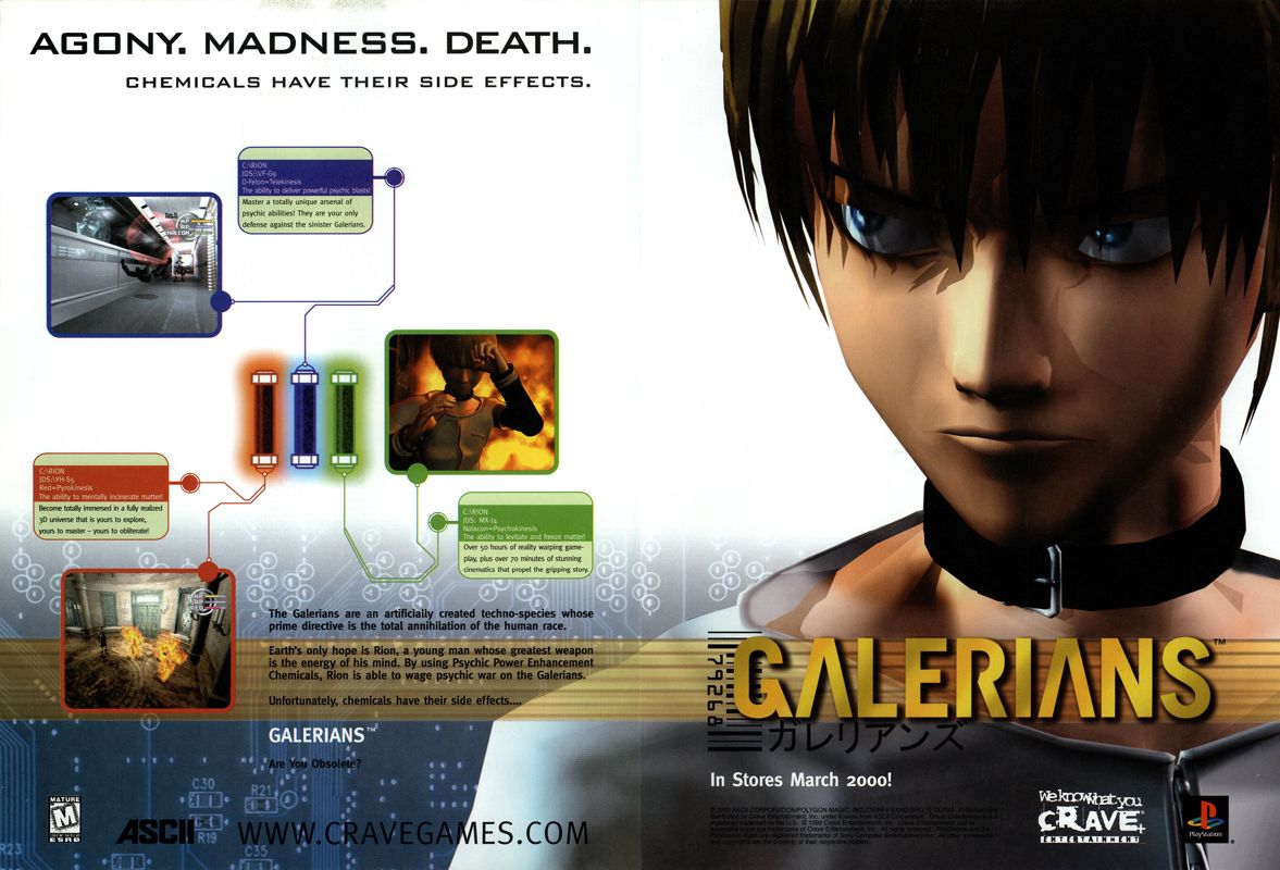 Galerians Magazine Advertisement (Magazine Advertisements): NextGen (United States), Issue #62 (February 2000)