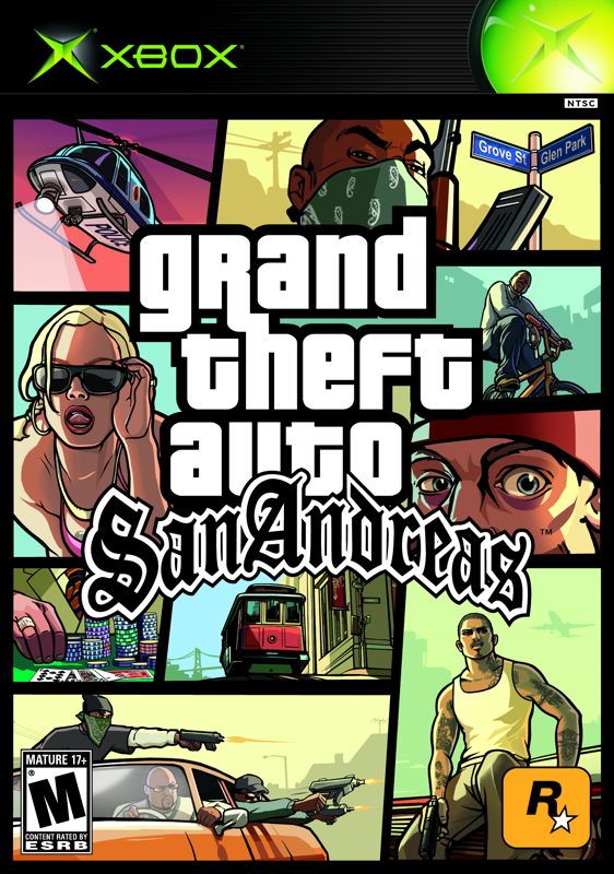 Grand Theft Auto: San Andreas Other (Rockstar Games 2005 EPK): GTA SA Xbox box art