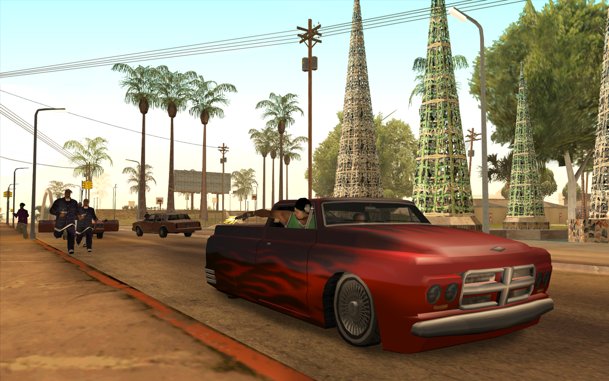 Grand Theft Auto: San Andreas Screenshot (Rockstar Games 2005 EPK): DriveBy2 PC Screen
