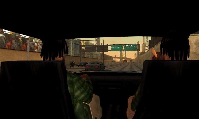 Grand Theft Auto: San Andreas Screenshot (Rockstar Games 2005 EPK): Highway Crusin Xbox Screen