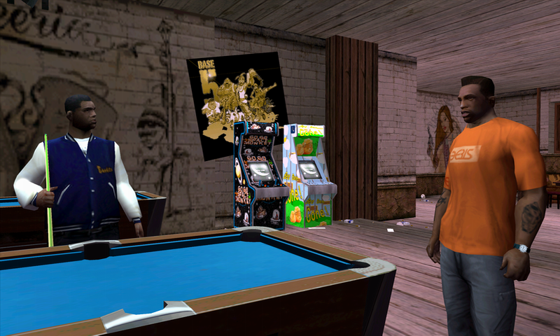 Grand Theft Auto: San Andreas Screenshot (Rockstar Games 2005 EPK): Pool Xbox Screen