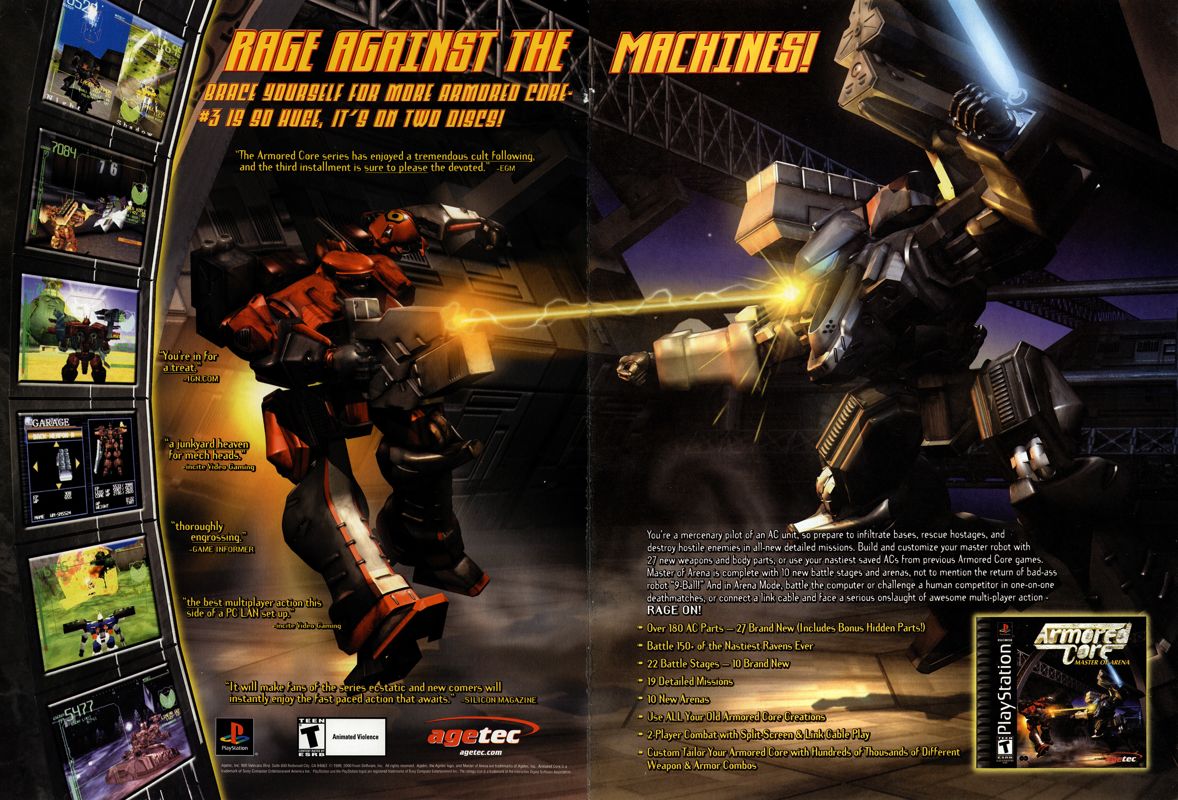 Armored Core: Master of Arena Magazine Advertisement (Magazine Advertisements): NextGen (United States), Issue #64 (April 2000)