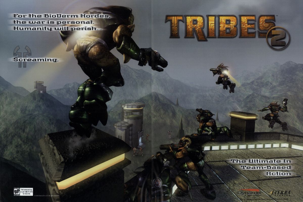 Tribes 2 Magazine Advertisement (Magazine Advertisements): PC Gamer (USA), Issue 06/2000