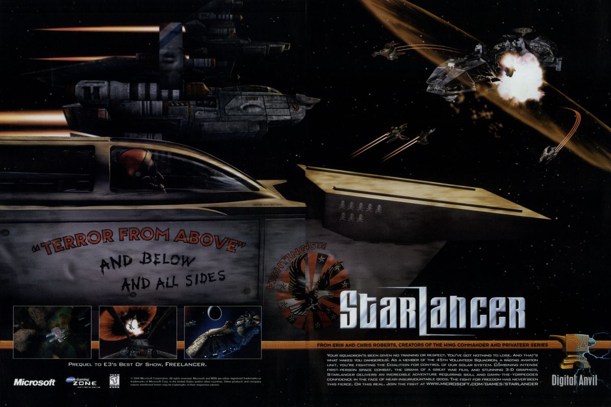 Starlancer Magazine Advertisement (Magazine Advertisements): PC Gamer (USA), Issue 06/2000