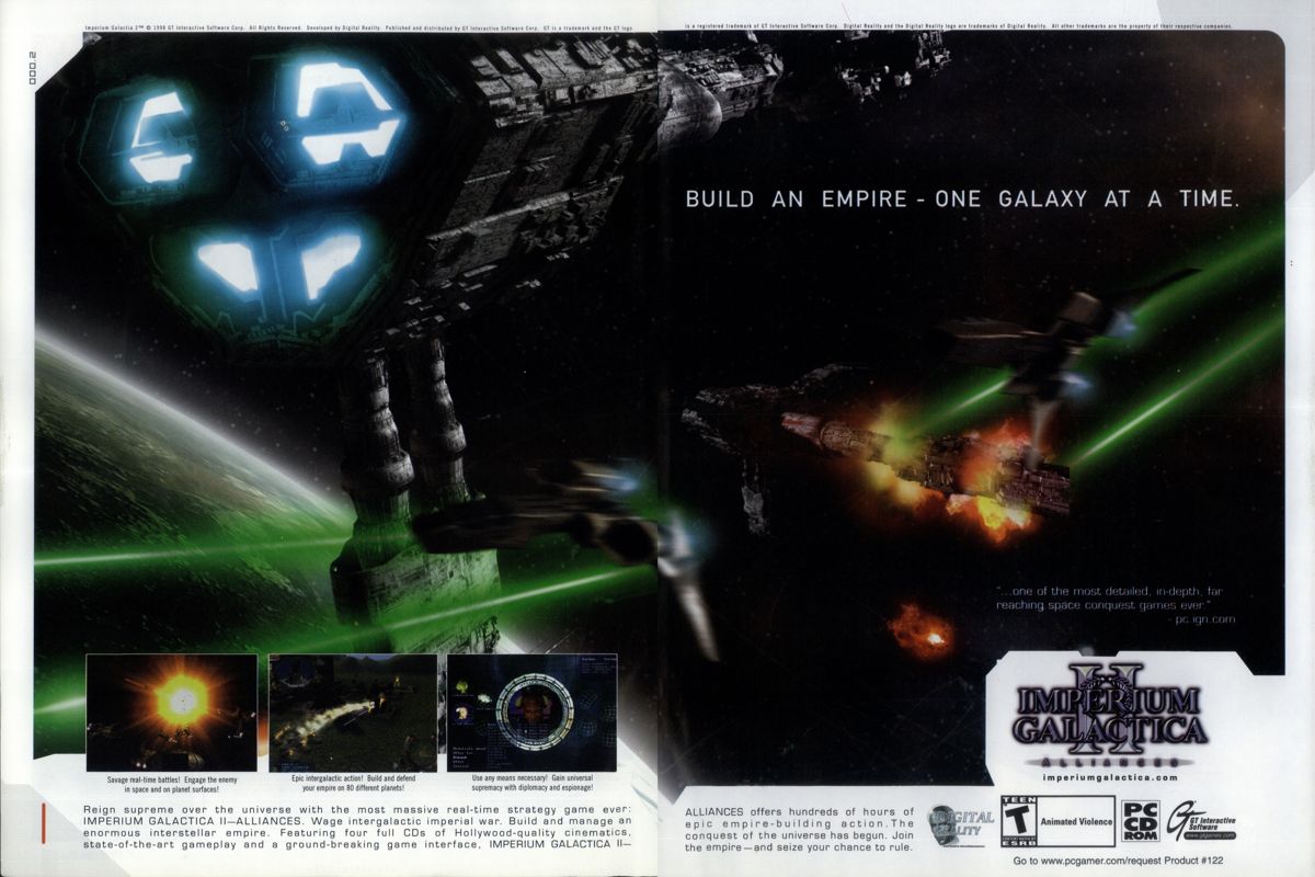 Imperium Galactica II: Alliances Magazine Advertisement (Magazine Advertisements): PC Gamer (USA), Issue 06/2000