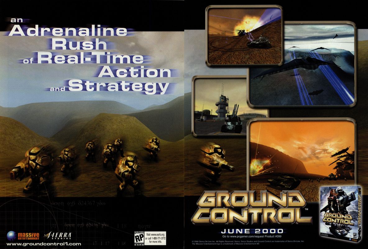 Ground Control Magazine Advertisement (Magazine Advertisements): PC Gamer (USA), Issue 05/2000