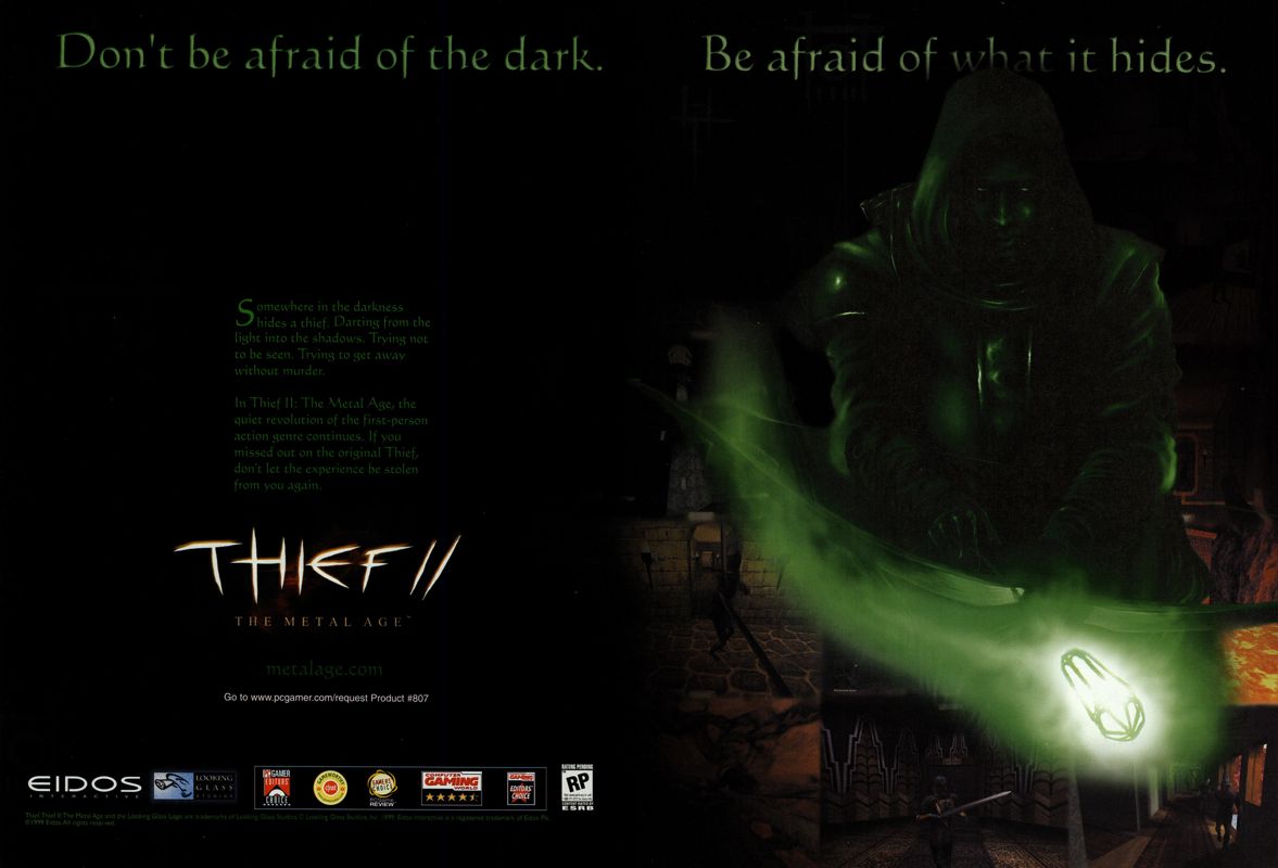 Thief II: The Metal Age Magazine Advertisement (Magazine Advertisements): PC Gamer (USA), Issue 02/2000