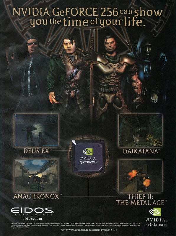 Thief II: The Metal Age Magazine Advertisement (Magazine Advertisements): PC Gamer (USA), Issue 03/2000