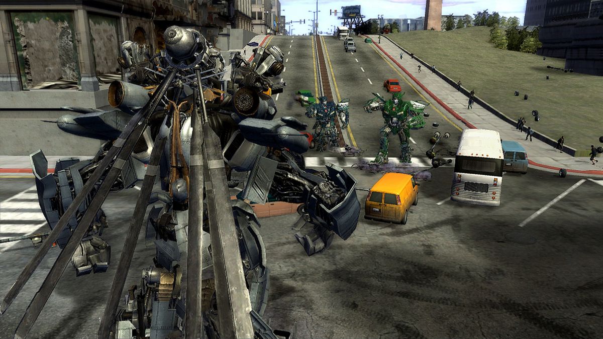 Transformers: The Game Screenshot (Transformers: The Game Press Kit): Blackout Street Combat Xbox 360