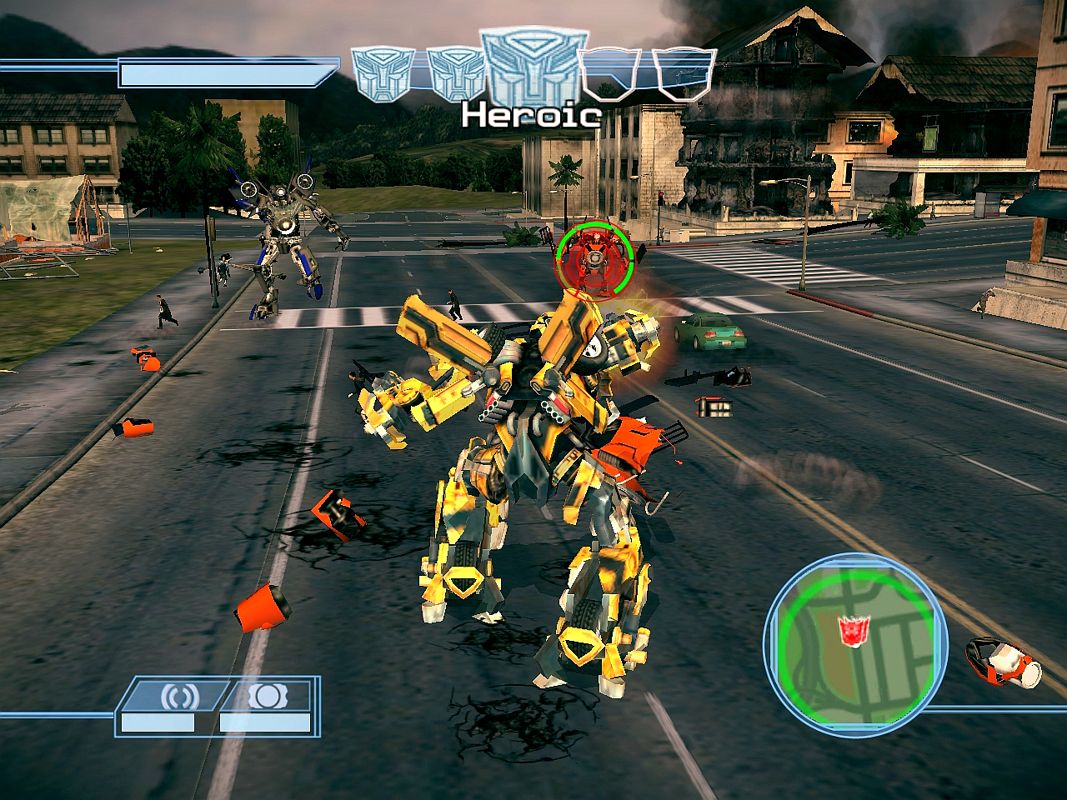 Transformers: The Game Screenshot (Transformers: The Game Press Kit): Bumblebee Battle Wii